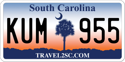 SC license plate KUM955