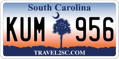 SC license plate KUM956