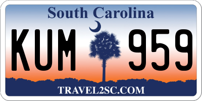 SC license plate KUM959