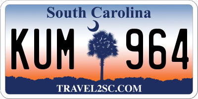 SC license plate KUM964