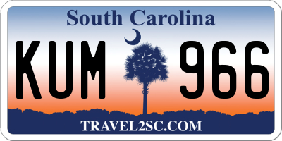 SC license plate KUM966