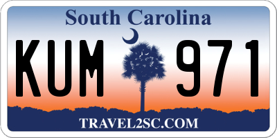 SC license plate KUM971