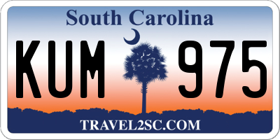 SC license plate KUM975