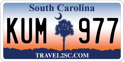 SC license plate KUM977