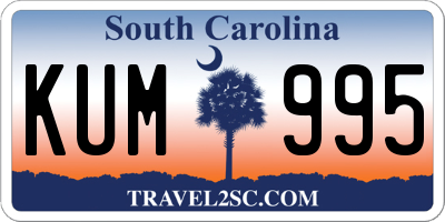 SC license plate KUM995