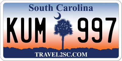 SC license plate KUM997