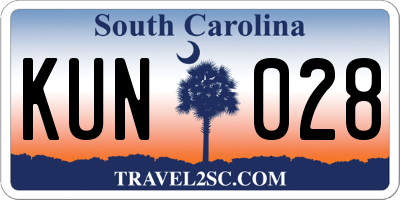 SC license plate KUN028