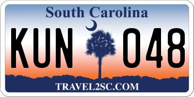 SC license plate KUN048