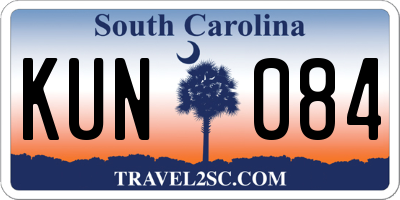 SC license plate KUN084