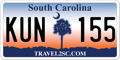 SC license plate KUN155
