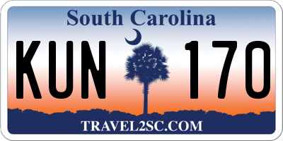 SC license plate KUN170