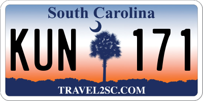 SC license plate KUN171