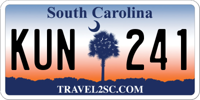 SC license plate KUN241