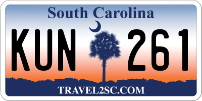 SC license plate KUN261