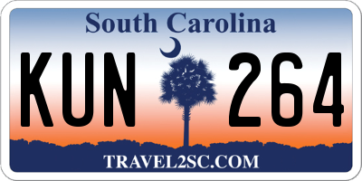 SC license plate KUN264