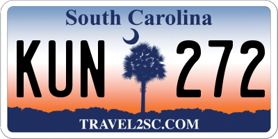 SC license plate KUN272
