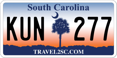 SC license plate KUN277