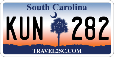 SC license plate KUN282