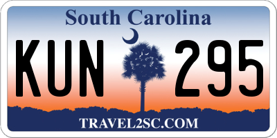 SC license plate KUN295