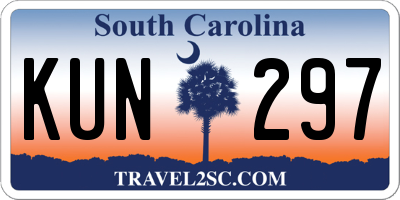 SC license plate KUN297