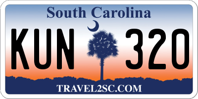 SC license plate KUN320