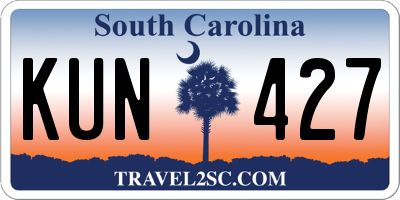 SC license plate KUN427