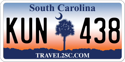 SC license plate KUN438