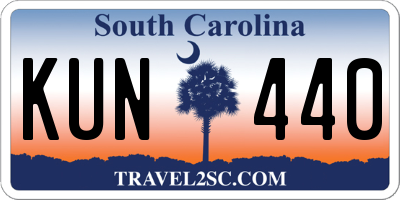 SC license plate KUN440