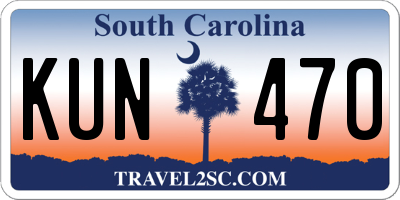 SC license plate KUN470