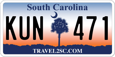 SC license plate KUN471
