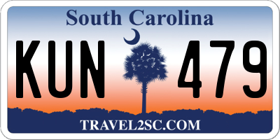 SC license plate KUN479