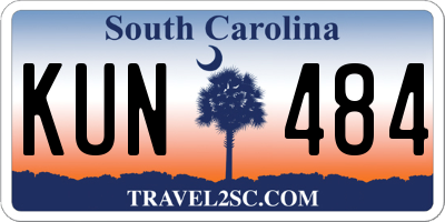 SC license plate KUN484
