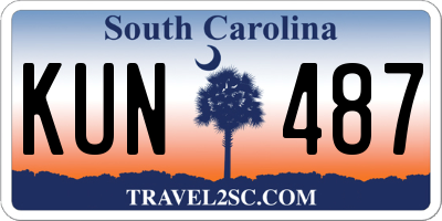 SC license plate KUN487