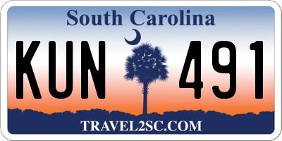 SC license plate KUN491