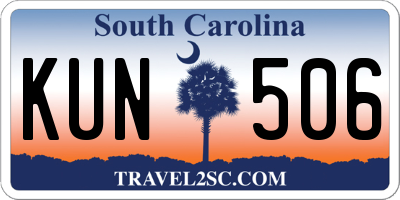 SC license plate KUN506