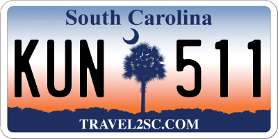 SC license plate KUN511