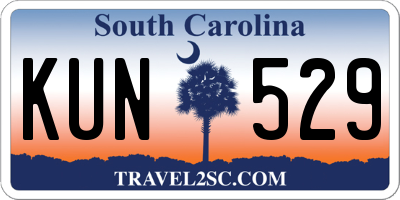 SC license plate KUN529