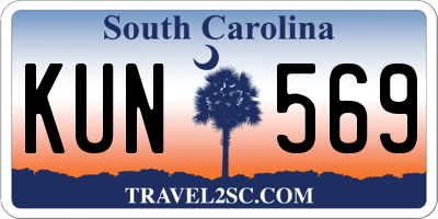 SC license plate KUN569