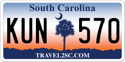 SC license plate KUN570