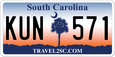 SC license plate KUN571