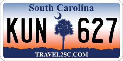 SC license plate KUN627