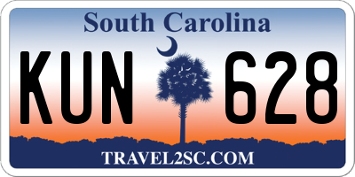 SC license plate KUN628