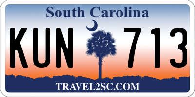 SC license plate KUN713