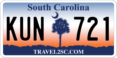 SC license plate KUN721