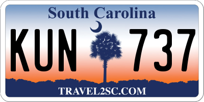 SC license plate KUN737