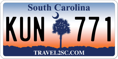 SC license plate KUN771
