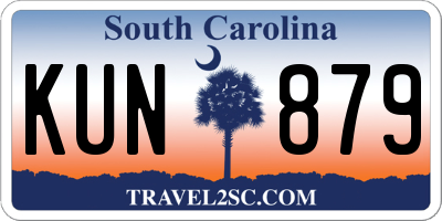 SC license plate KUN879