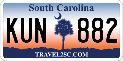 SC license plate KUN882