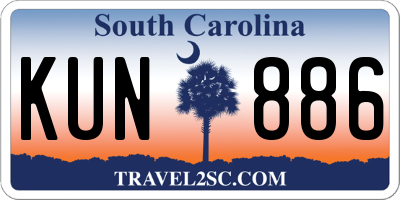 SC license plate KUN886