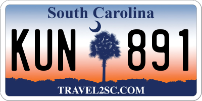 SC license plate KUN891